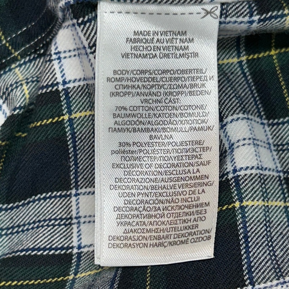 Ralph Lauren Mens Classic Fit Performance Flannel Plaid Button Down Shirt Navy L - Picture 4 of 10